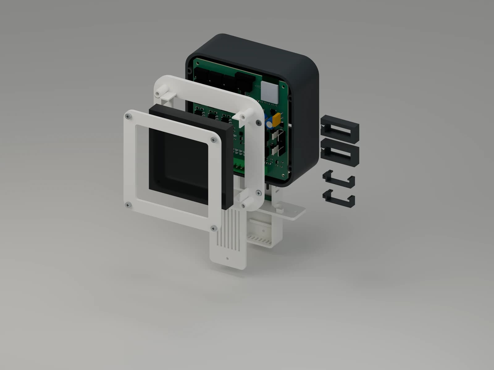 Exploded CAD view of the earlier Cordwick Ease bench enclosure